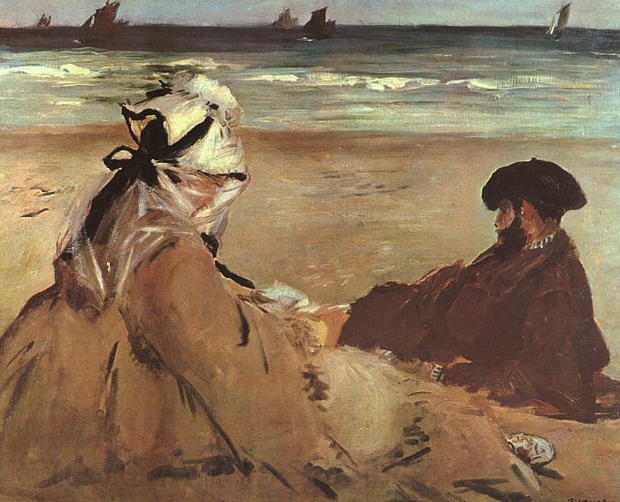 Edouard Manet On the Beach Spain oil painting art